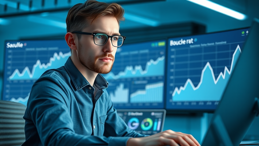 content strategist reviewing bounce rate analytics to assess content performance metrics