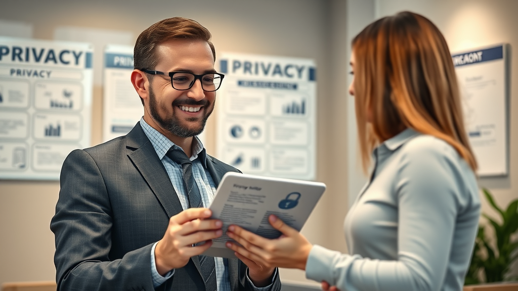 business leader discussing customer privacy in personalized marketing campaigns