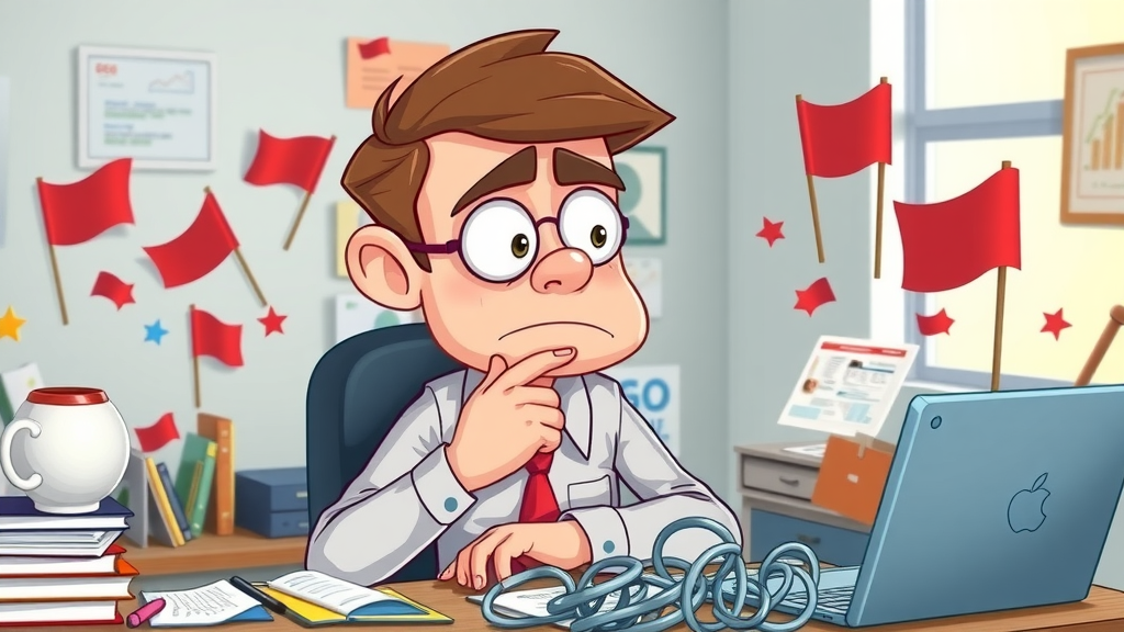 website owner identifying SEO mistakes that hinder organic traffic growth