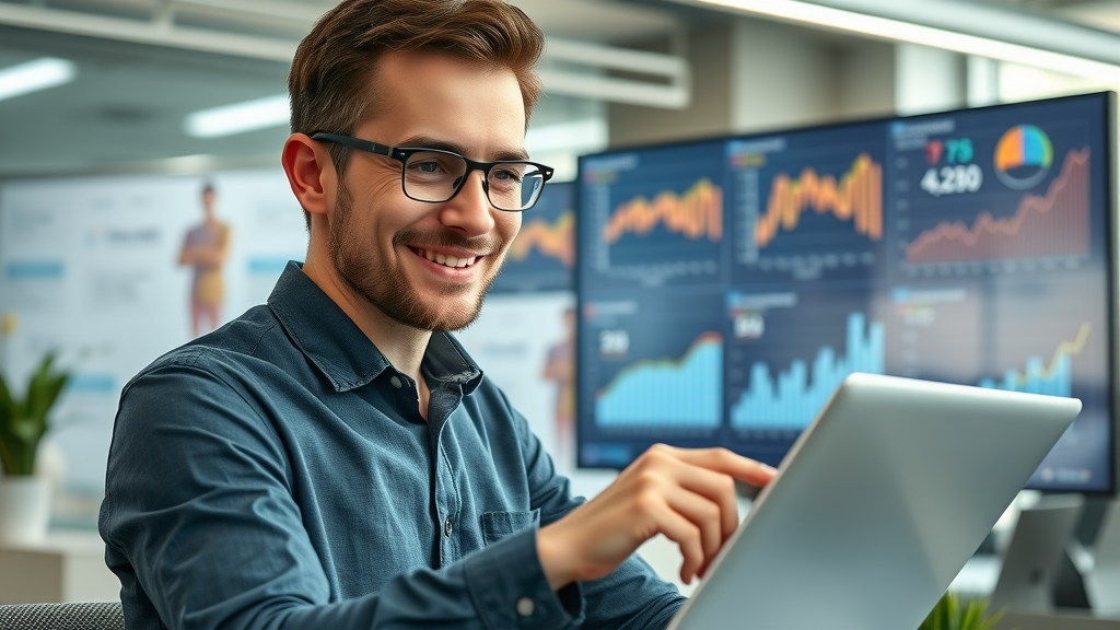 brand social media manager using customer data for tailored social media marketing campaigns