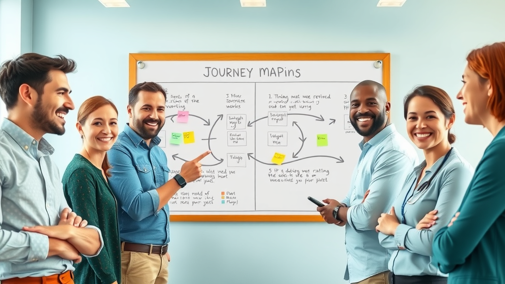 project team using 7-step journey mapping framework