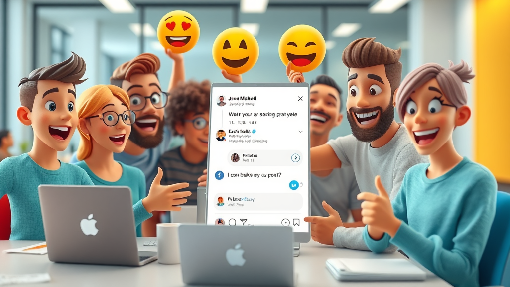 users interacting with content performance metrics on a social media post