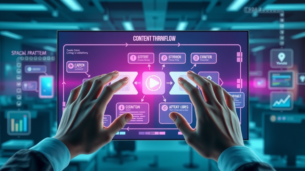 Strategic content distribution workflow diagram for marketers