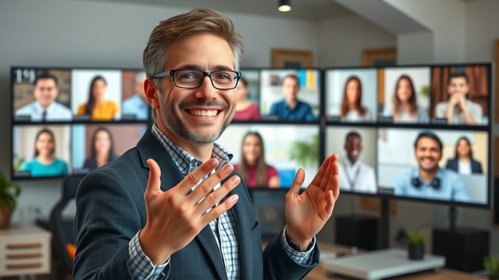 presenter engaging a live audience during a Q&A session to boost real-time audience interaction