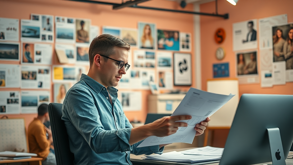 marketing designer creating personalized content for various audience segments