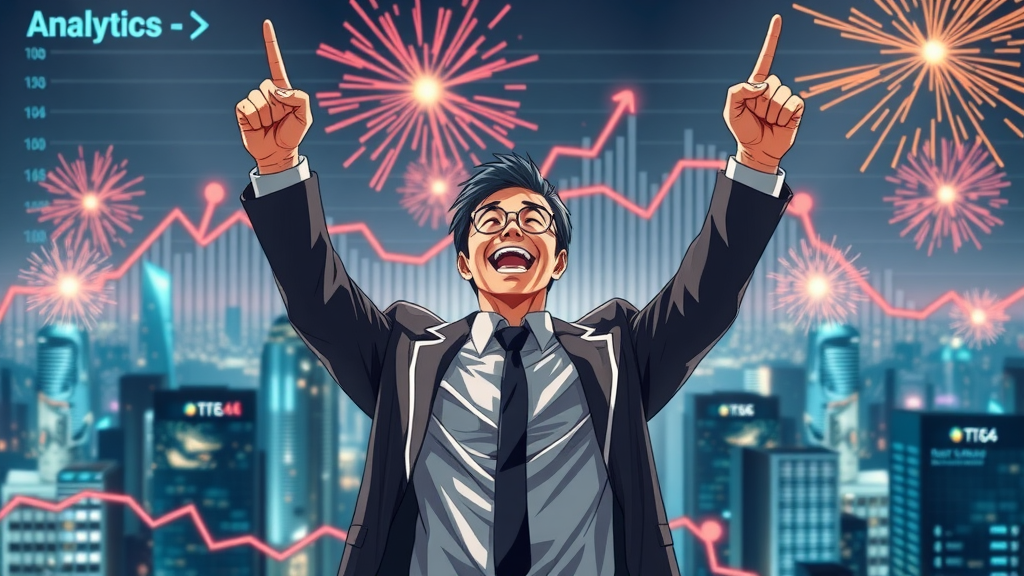 business dashboard showing skyrocketing seo content optimization results with analytics and growth arrows