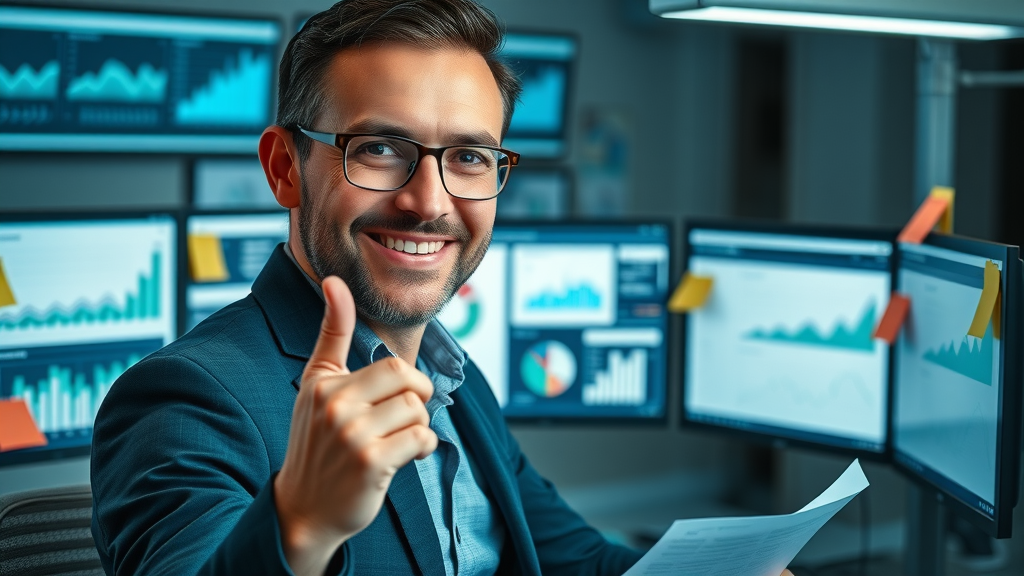 marketer managing behavioral targeting campaign workflow with analytics