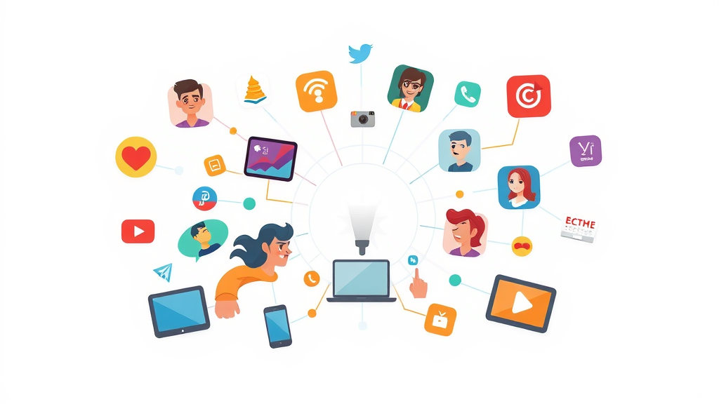 Diverse digital content distribution channels merging towards central point