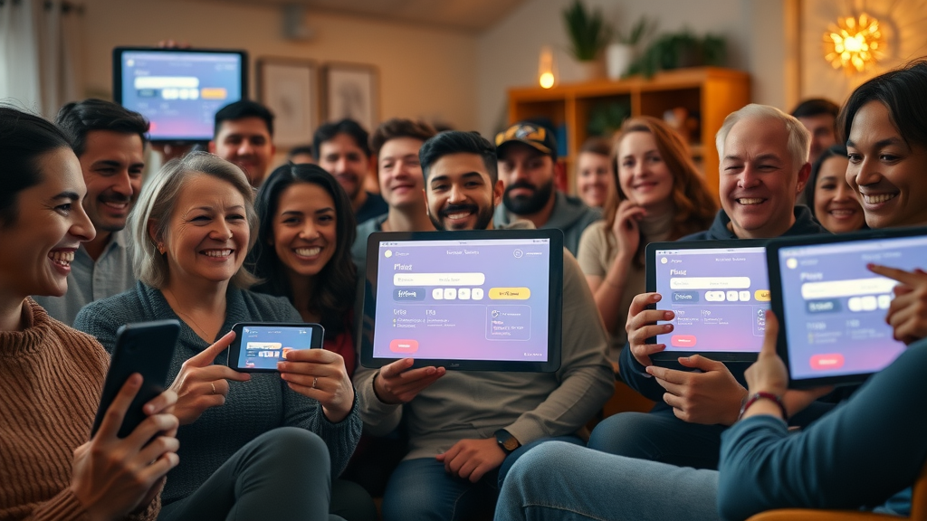 diverse online audience participates in interactive poll to boost real-time engagement