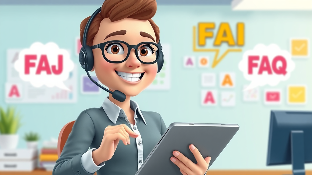 digital marketer supporting customers with personalized marketing FAQs